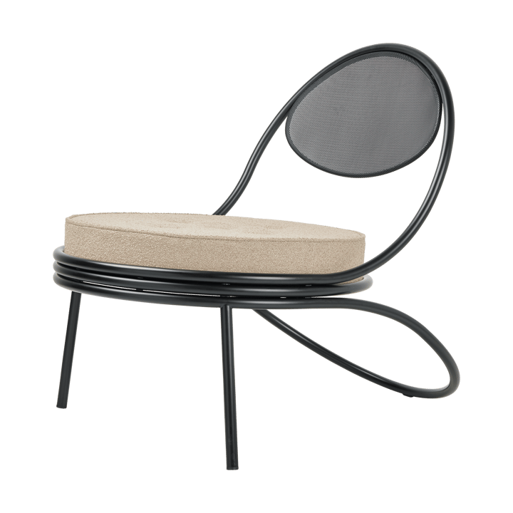 Copacabana Outdoor Lounge Chair m. polstret sete - Lorkey limonta 41-svarte ben - GUBI