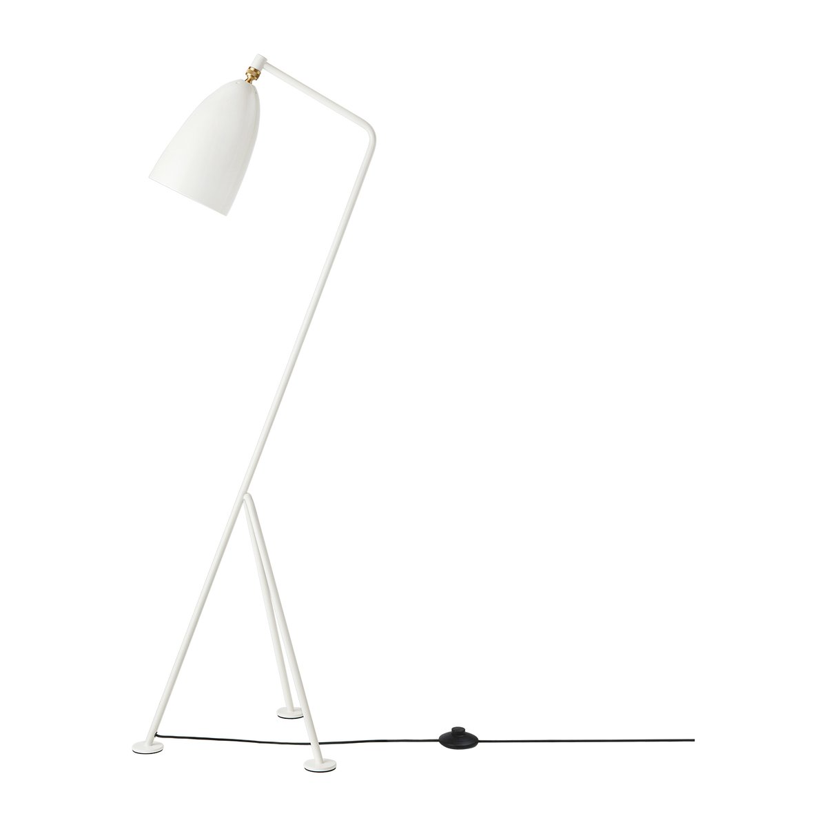 Bilde av GUBI Gresshoppe gulvlampe blank Alabaster white