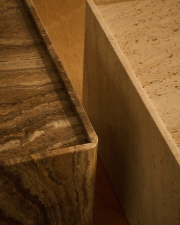 Pietra sidebord 30x80x40 cm - Neutral white travertine - GUBI