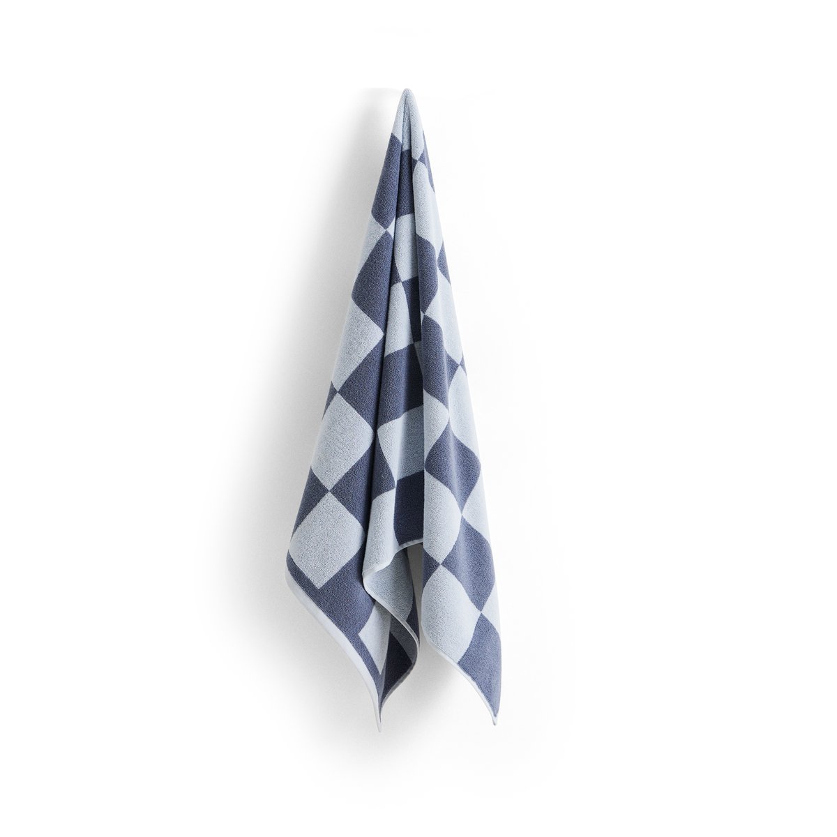 HAY Check badehåndkle 70 x 136 cm Steel blue | Skandinavisk Design | Badehåndklær | Blå