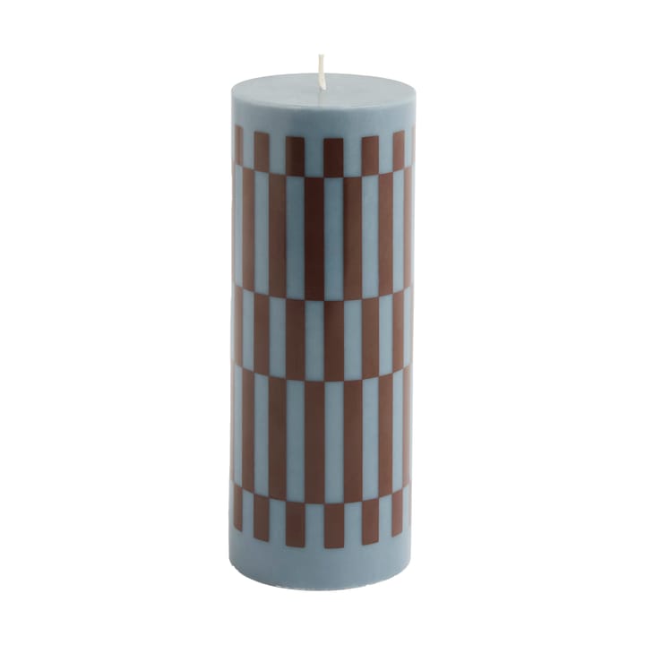 Column Candle kubbelys medium 20 cm - Anthrachite-bordeaux - HAY