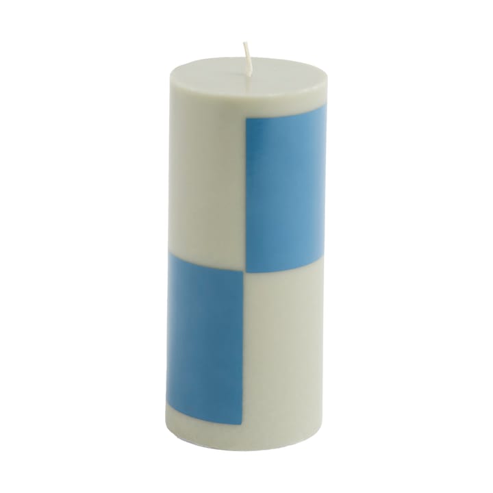 Column Candle kubbelys small 15 cm - Grey-blue - HAY