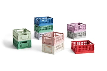 HAY Colour Crate Mini 13x17 cm 2-pakning - Dark mint - HAY