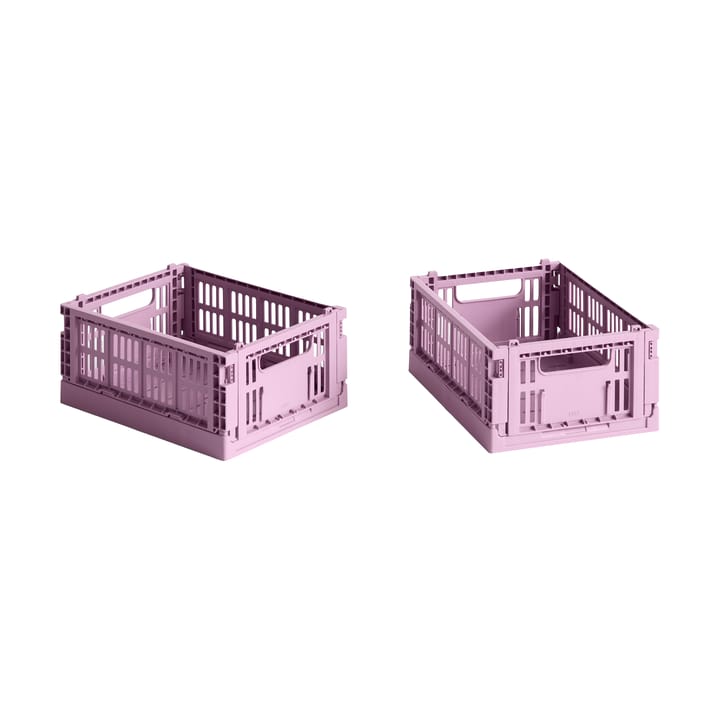 HAY Colour Crate Mini 13x17 cm 2-pakning - Dusty rose - HAY