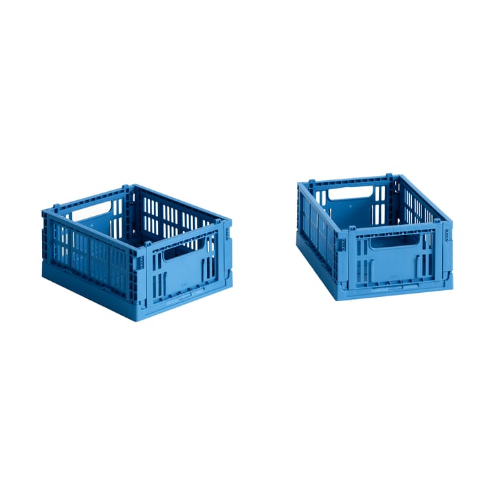 HAY Colour Crate Mini 13x17 cm 2-pakning - Electric blue - HAY