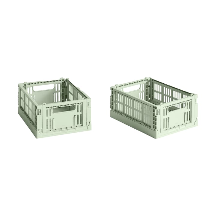 HAY Colour Crate Mini 13x17 cm 2-pakning - Mint - HAY