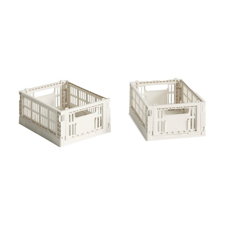 HAY Colour Crate Mini 13x17 cm 2-pakning - Off white - HAY