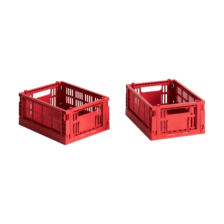 HAY Colour Crate Mini 13x17 cm 2-pakning - Red - HAY