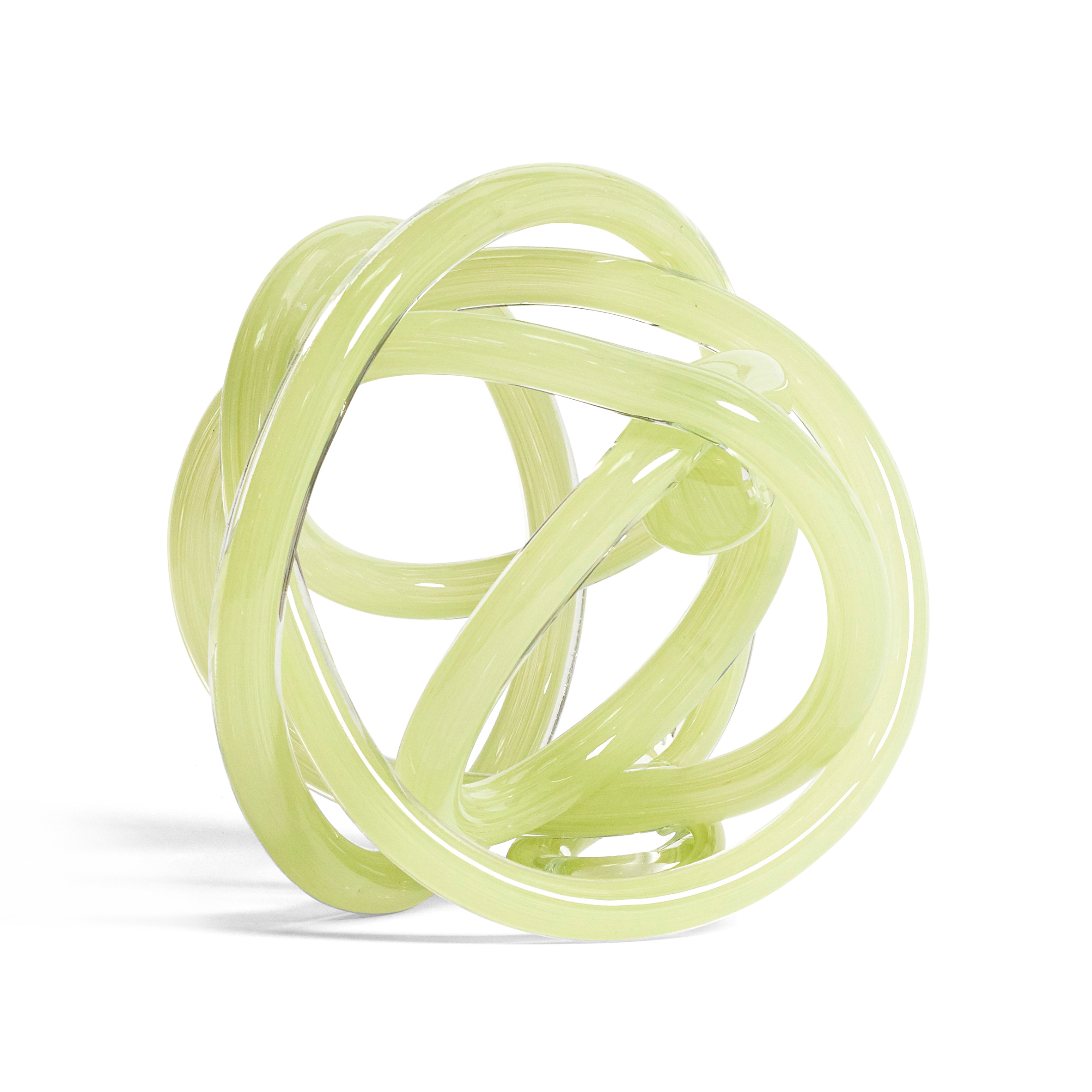 Knot No 2 L glasskulptur, Light green