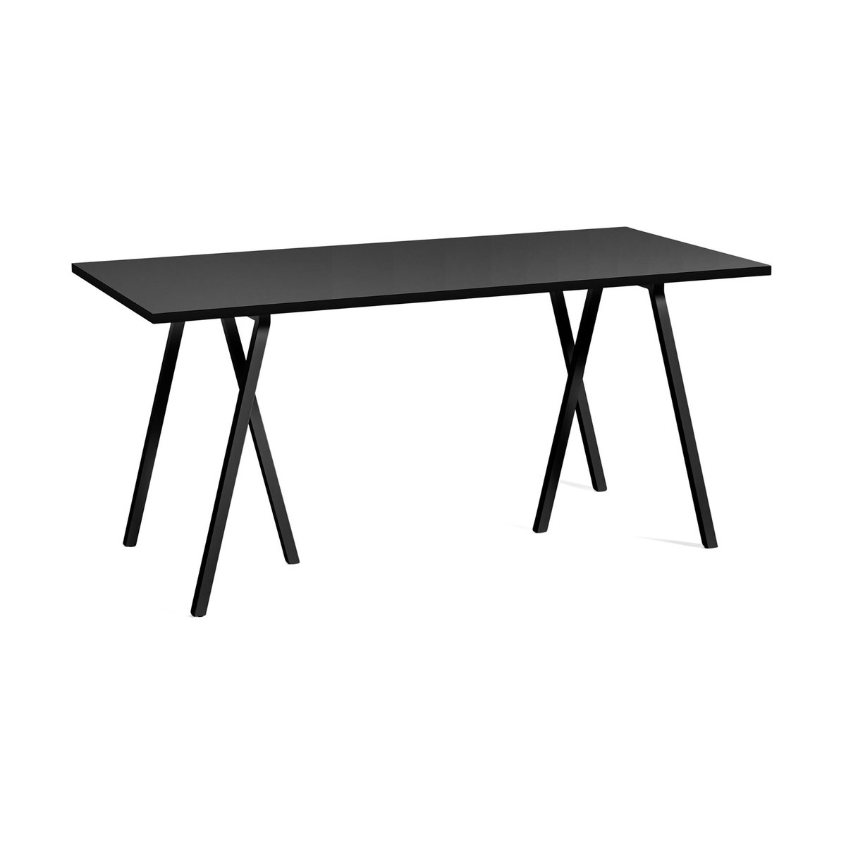 Bilde av HAY Loop Stand incl. support spisebord 775x160 cm Black-black linoleum-black ash