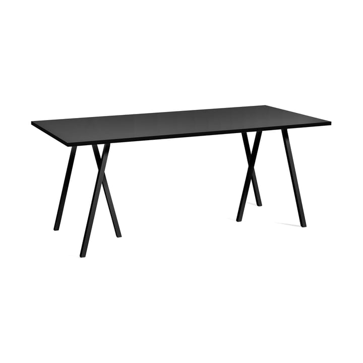 Loop Stand incl. support spisebord 87,5x180 cm - Black-black linoleum-lacq. ash - HAY