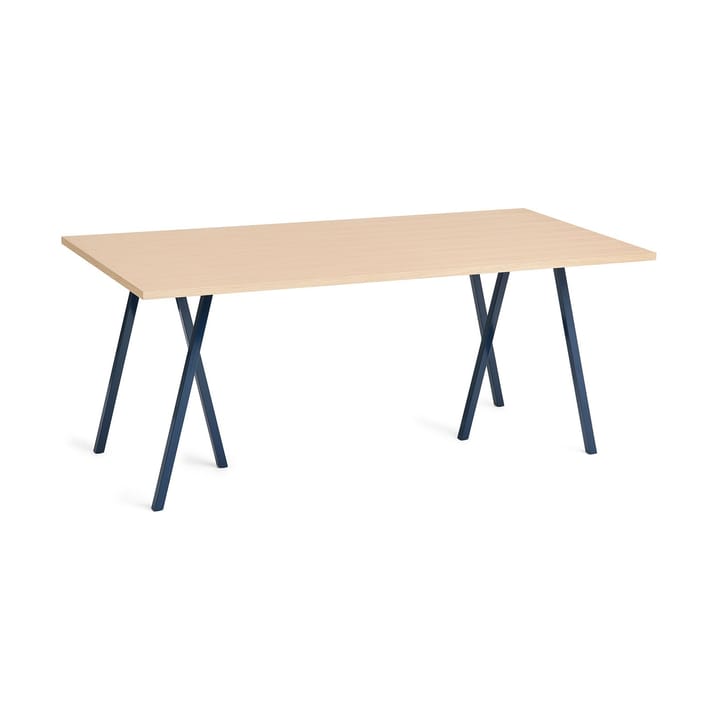 Loop Stand incl. support spisebord 87,5x180 cm - Deep blue-clear lacq. oak - HAY