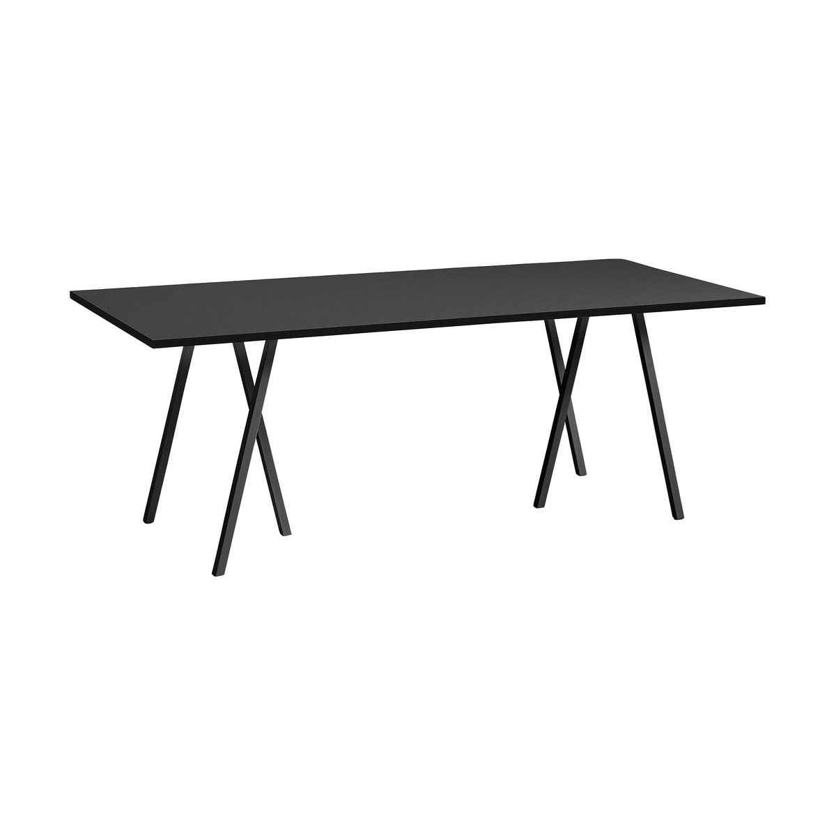 Bilde av HAY Loop Stand incl. support spisebord 925x200 cm Black-black linoleum-black ash