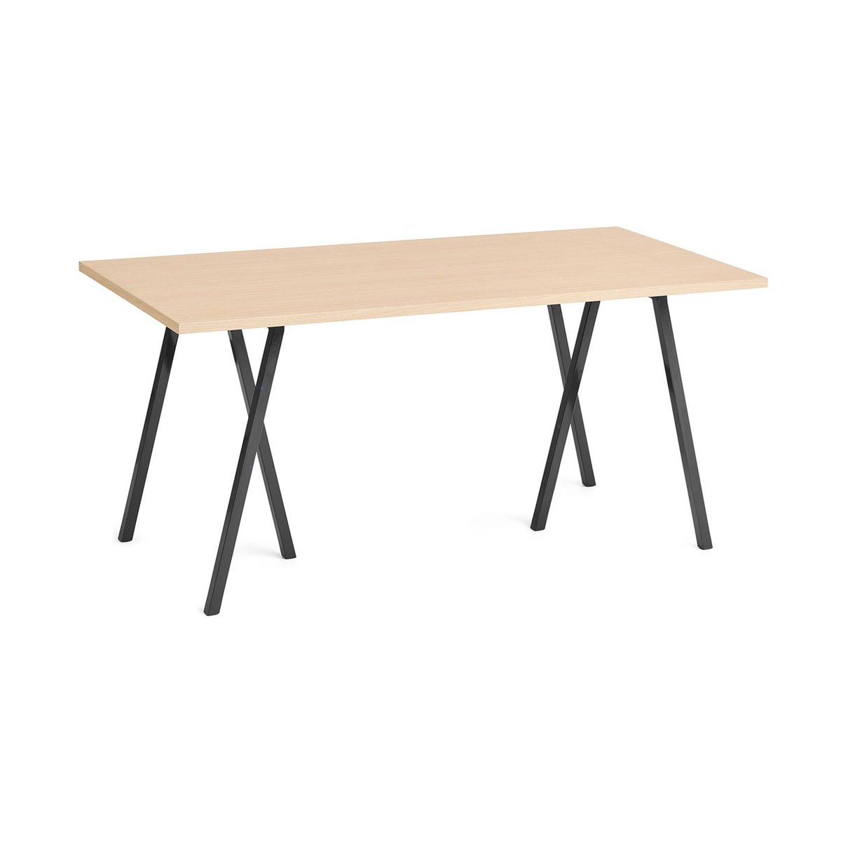 Bilde av HAY Loop Stand spisebord 775x160 cm Black-black linoleum-lacq. oak