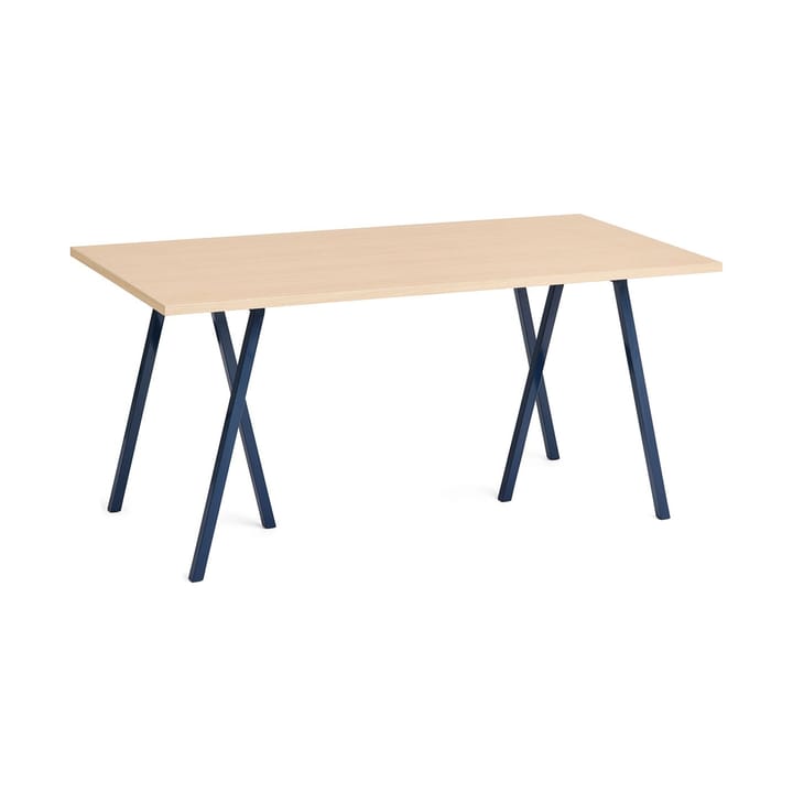 Loop Stand spisebord 77,5x160 cm - Deep blue-clear lacq. oak - HAY