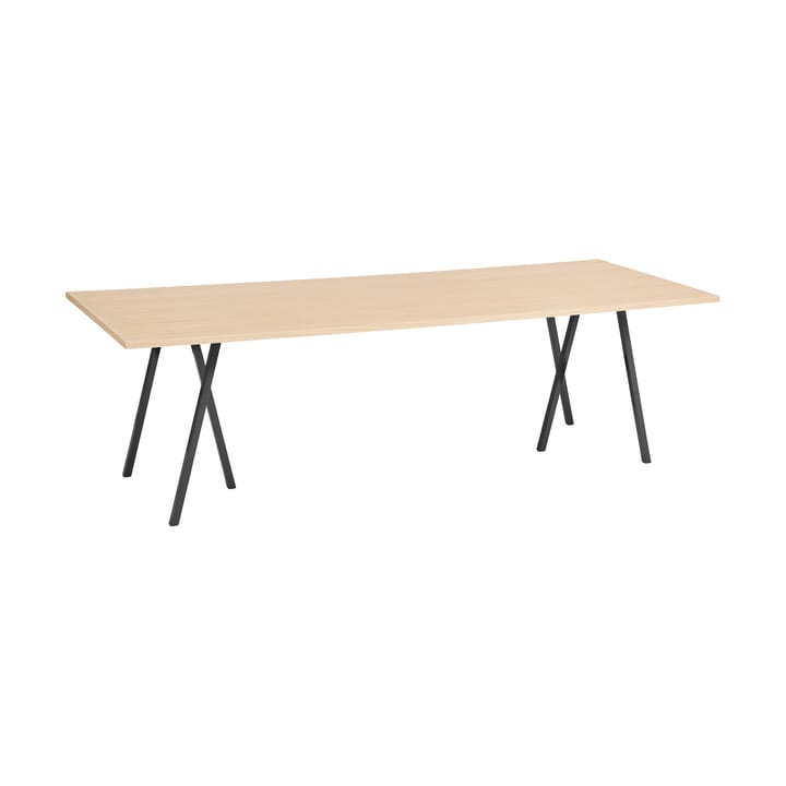 Loop Stand spisebord 92,5x250 cm - Black-clear lacq. oak - HAY