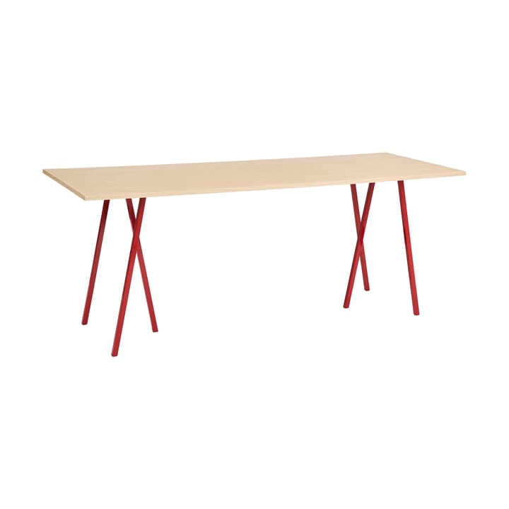 Loop Stand spisebord 92,5x250 cm - Maroon red-clear lacq. oak - HAY