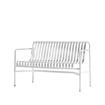 Palissade Dining benk med armlener - Hot galvanized - HAY