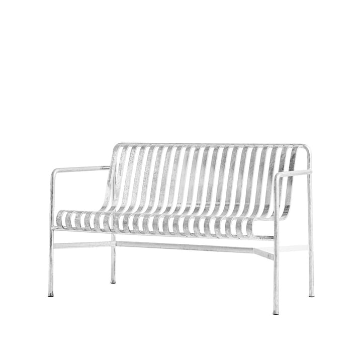 Palissade Dining benk med armlener - Hot galvanized - HAY