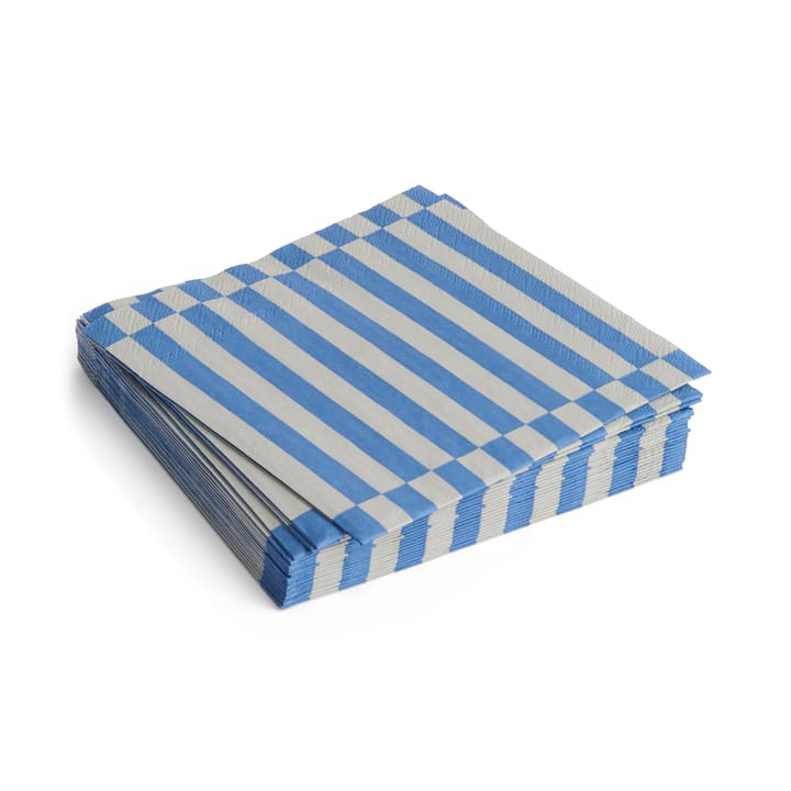 Pattern Lunch Stripe serviett 33x33 cm 20-pakning - Grey-blue pillar - HAY