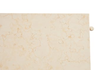 Rebar sofabord 80x84x33 cm - Beige marble-alabaster - HAY