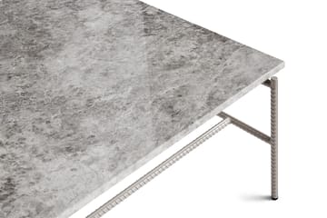 Rebar sofabord 80x84x33 cm - Grey marble-fossil - HAY