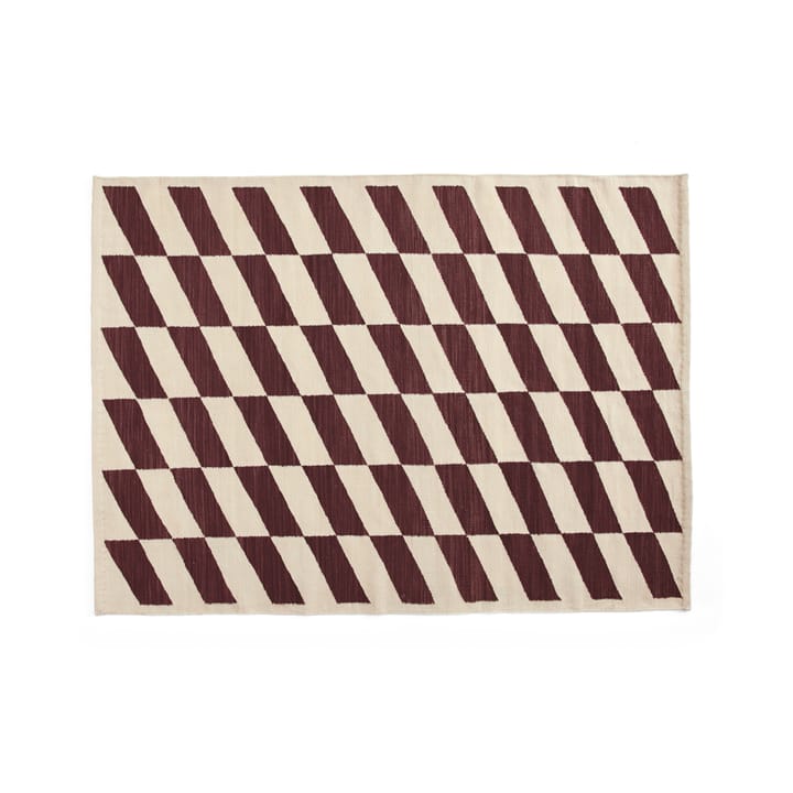 Shift Kelim gulvteppe 140x200 cm - Burgundy - HAY