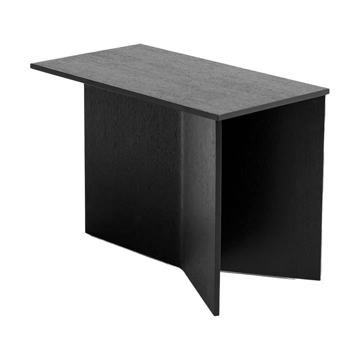 Slit Oblong sidebord 27,5x49 cm - Black lacquered oak - HAY