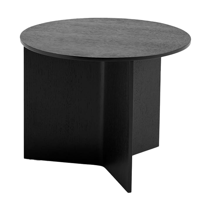 Slit sofabord Ø45 cm - Black lacquered oak - HAY