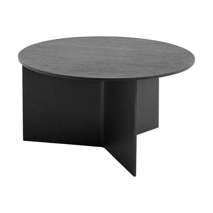 Slit sofabord Ø65 cm - Black lacquered oak - HAY