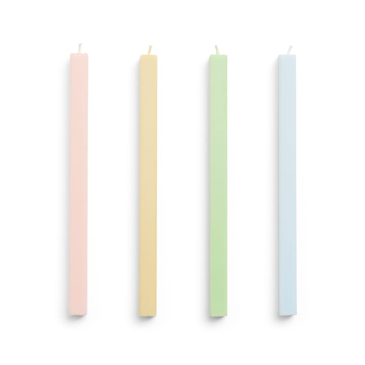 Square Candle lys mix 4-pack - Fresh - HAY