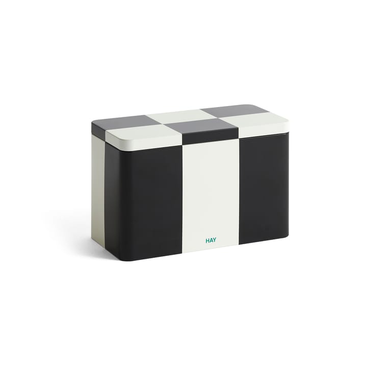 Tin Container oppbevaringsboks medium - Black-off white - HAY