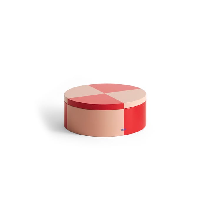 Tin Container oppbevaringsboks - Round red-soft pink - HAY