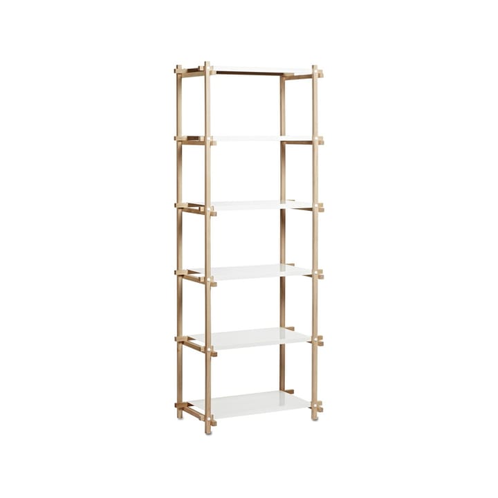 Woody Column hylle - Oak-white lacquered shelf, high - HAY