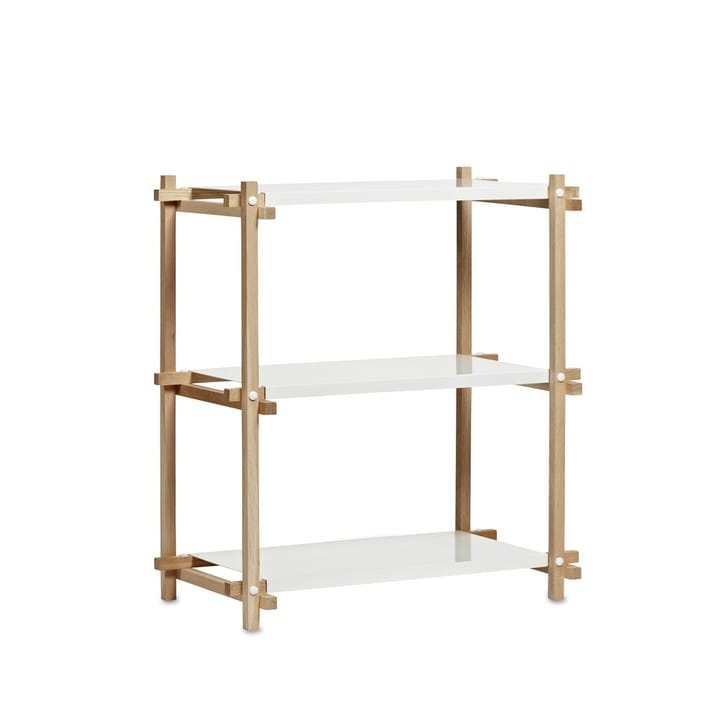 Woody Column hylle - Oak-white lacquered shelf, low - HAY