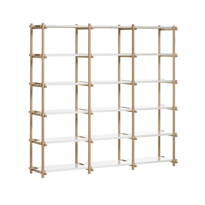 Woody hylle - Oak-white lacquered shelf, high - HAY