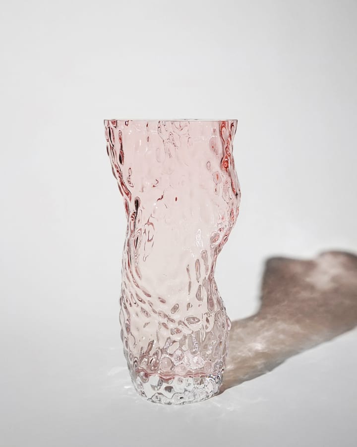 Ostrea Rock vase glass 30 cm - Pale rose - Hein Studio