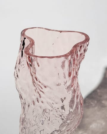 Ostrea Rock vase glass 30 cm - Pale rose - Hein Studio