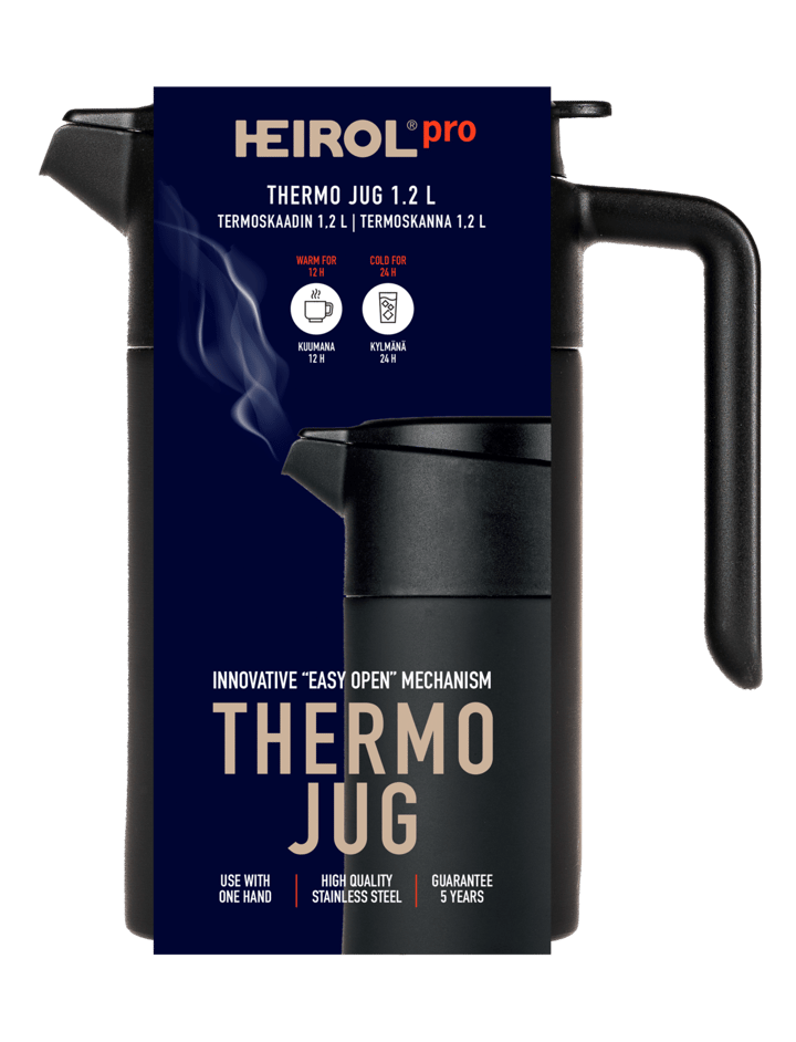 Heirol termokanne 1,2 l - Svart - Heirol