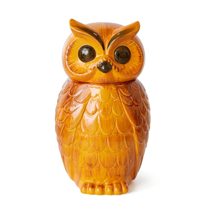 Keramisk owl oppbevaringskrukke - Tangerine - HKliving