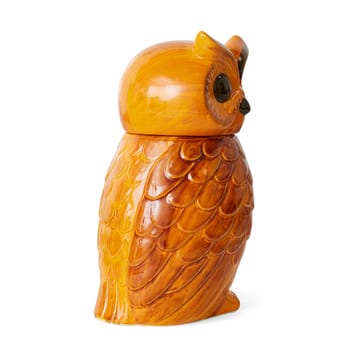 Keramisk owl oppbevaringskrukke - Tangerine - HKliving