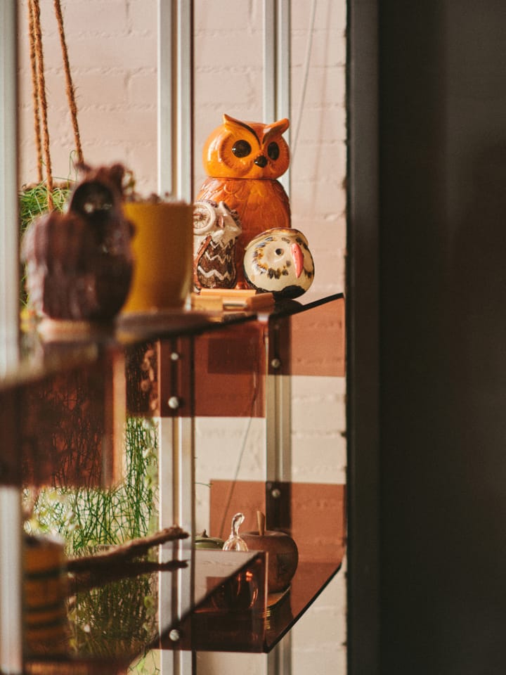 Keramisk owl oppbevaringskrukke, Tangerine HKliving