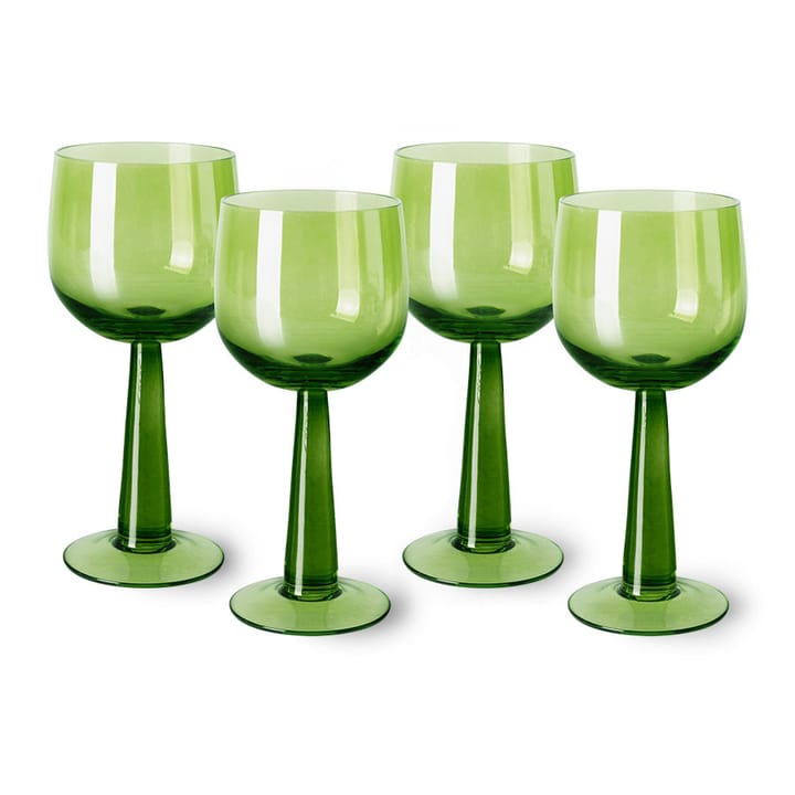 The Emeralds Vinglass Høye 4-pakning 20 cl - Limegrønn - HKliving