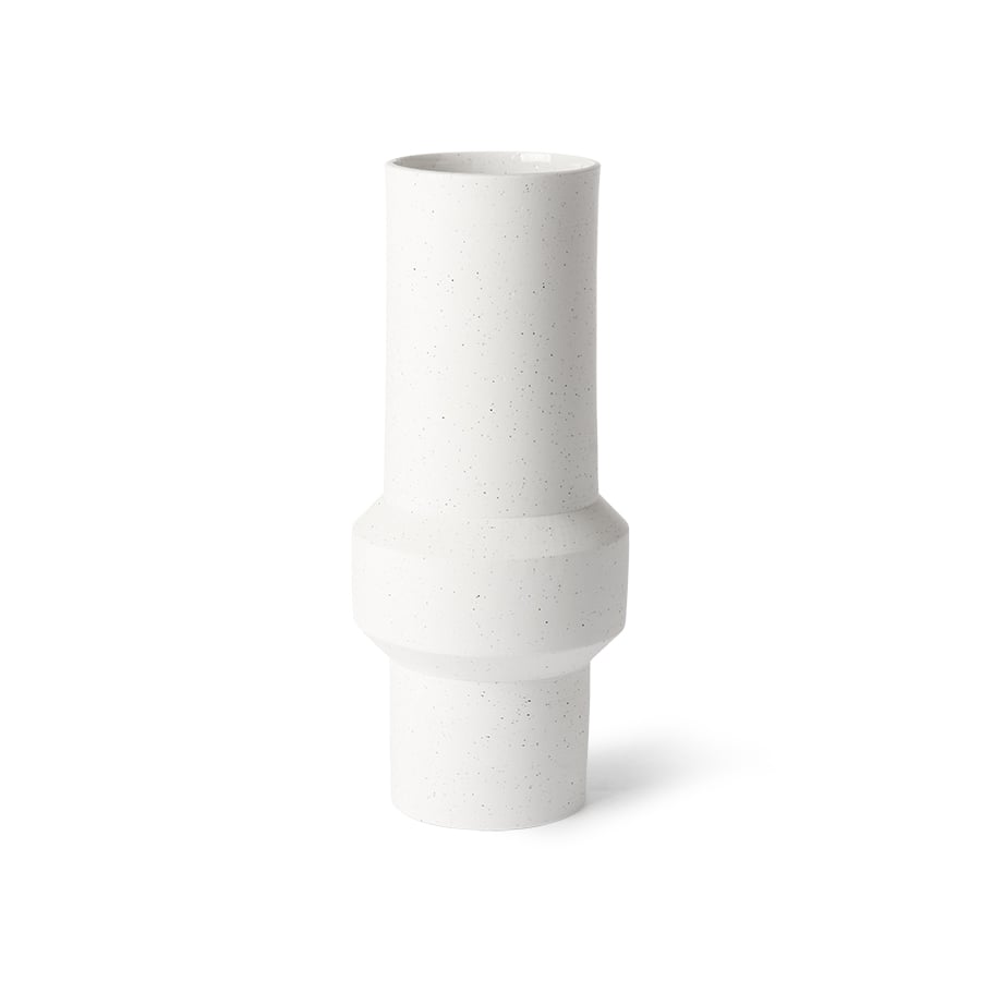 Bilde av HKliving Vase rett M Ø13x32 cm Hvit