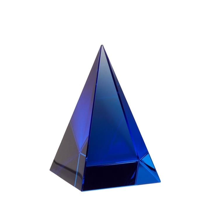 Glaspyramide - Blå - Hübsch
