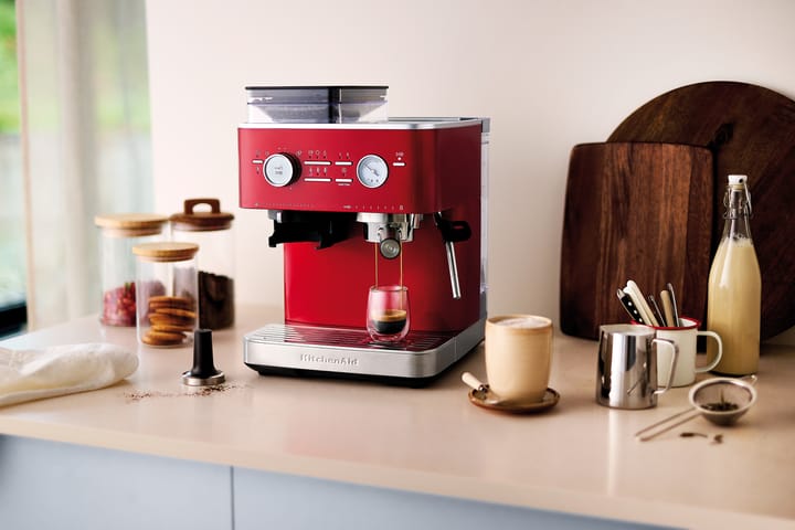 KitchenAid halvautomatisk espressomaskin med kvern, Candy apple KitchenAid