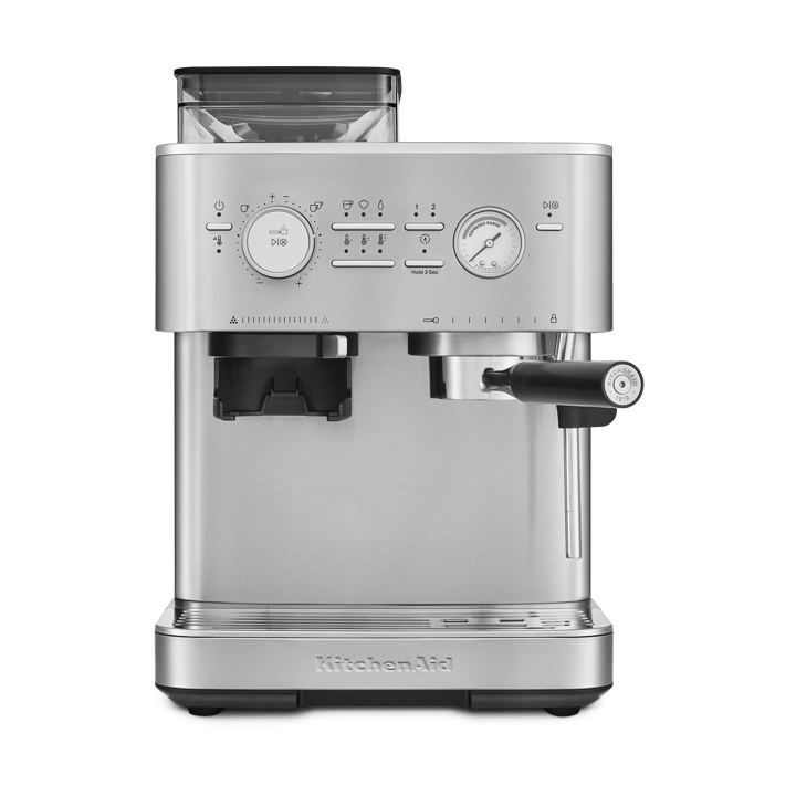 KitchenAid halvautomatisk espressomaskin med kvern - Stainless steel - KitchenAid