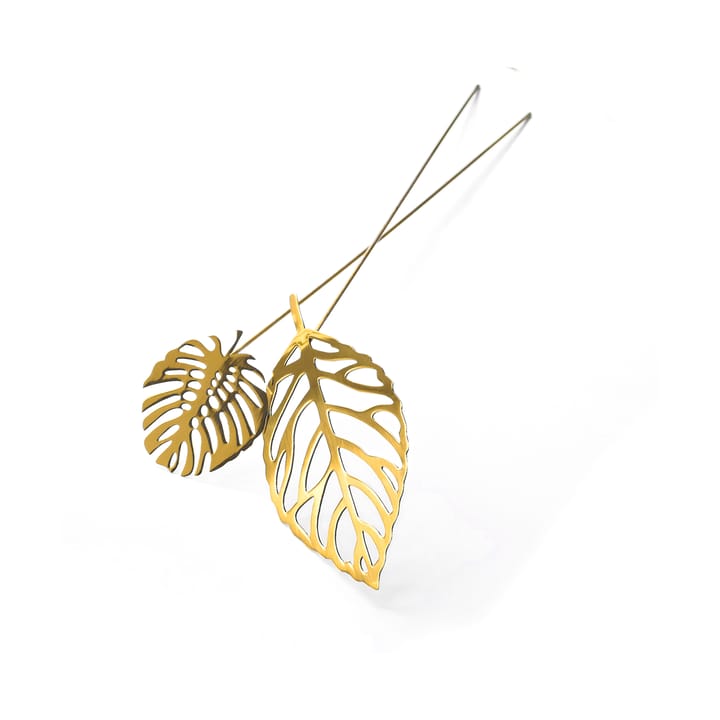 Brass Leaves dekorasjon 2-pk - Wood - KLONG