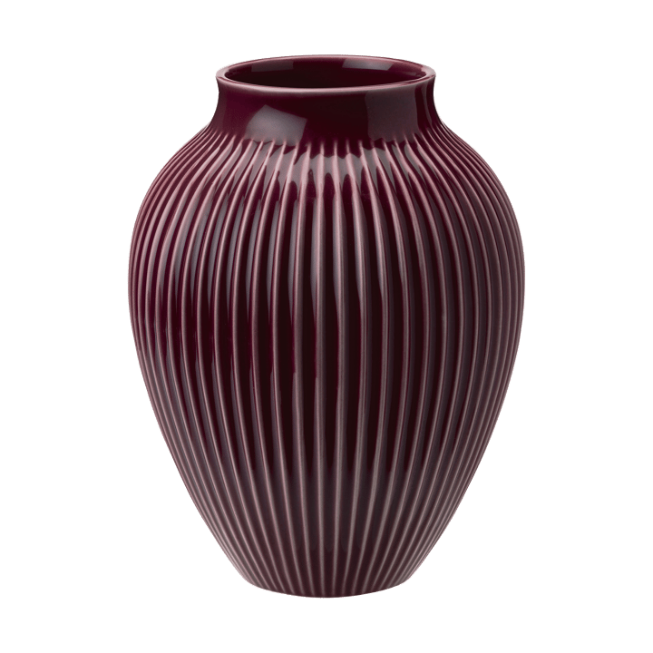 Knabstrup riflet vase 20 cm - Berry - Knabstrup Keramik