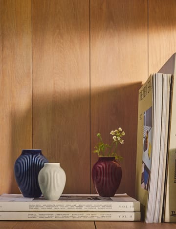 Knabstrup riflet vase 3-stk. - Berry-sand-dark blue - Knabstrup Keramik